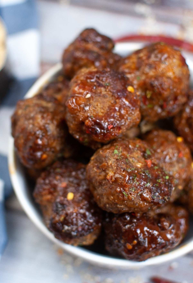 Air Fryer Firecracker Meatballs