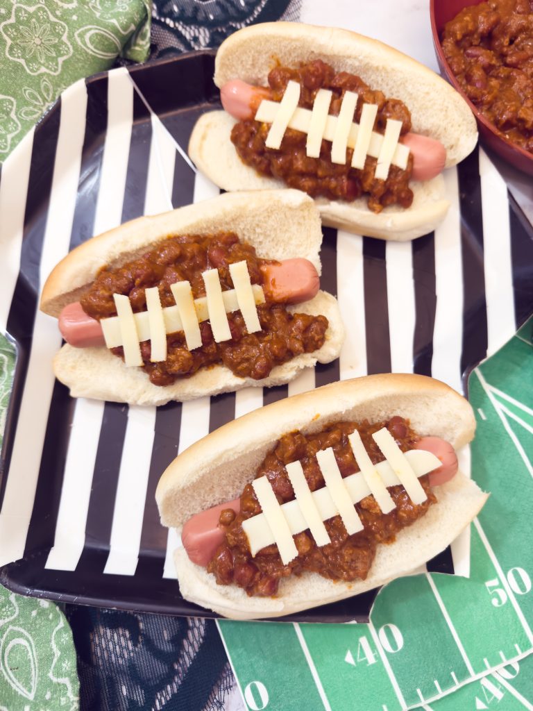 Fun Game Day Chili Dogs