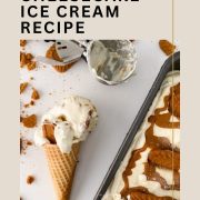 Biscoff Cheesecake Ice Cream in a cone