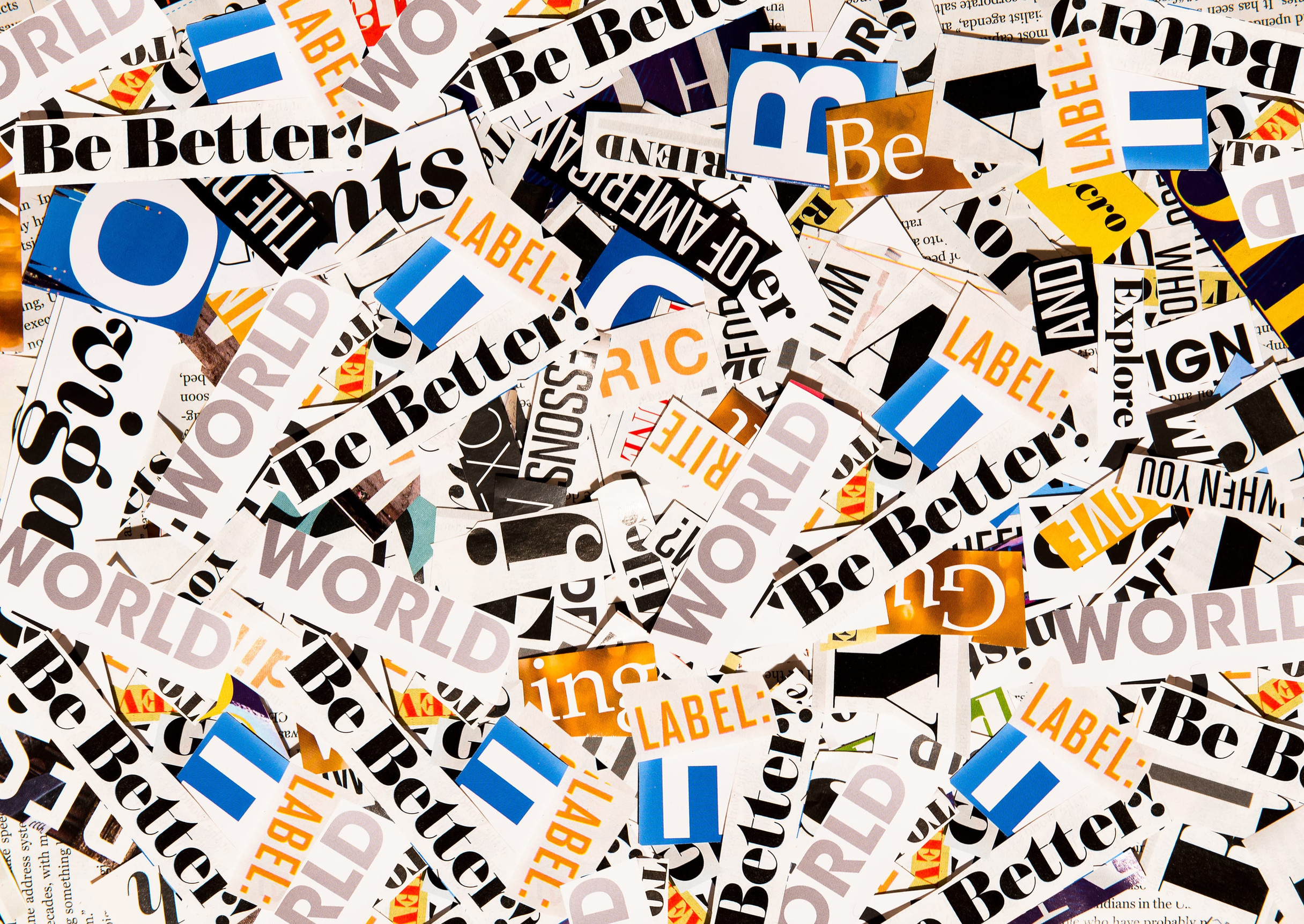 Abstract background with letters