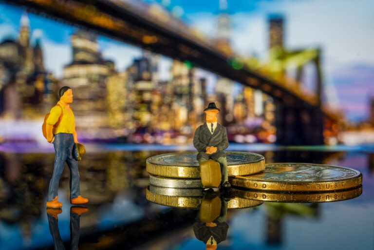 Miniature People Brooklyn Bridge Financial Crisis