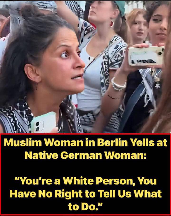 Viral Berlin Protest Clip Sparks Backlash After Woman Tells Critic: ‘White People Should Step Back’