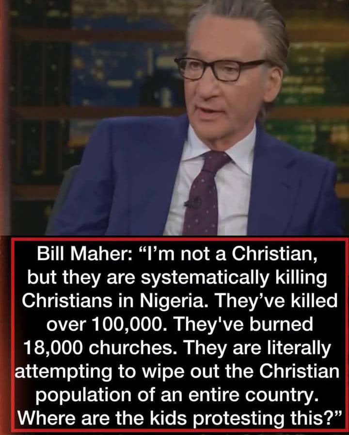 Bill Maher Sparks Debate After Calling Attention to Nigeria’s Christian Killings Crisis