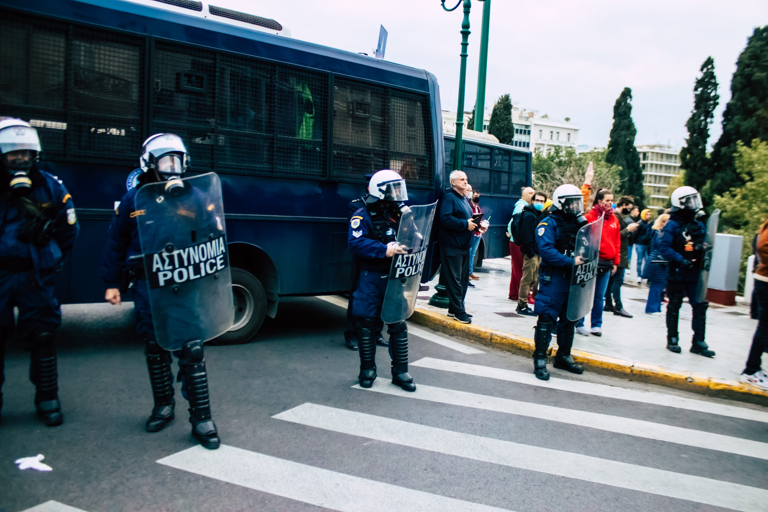 Commemoration of the student uprising of November 17, 1973 against the military junta in the streets of Athens