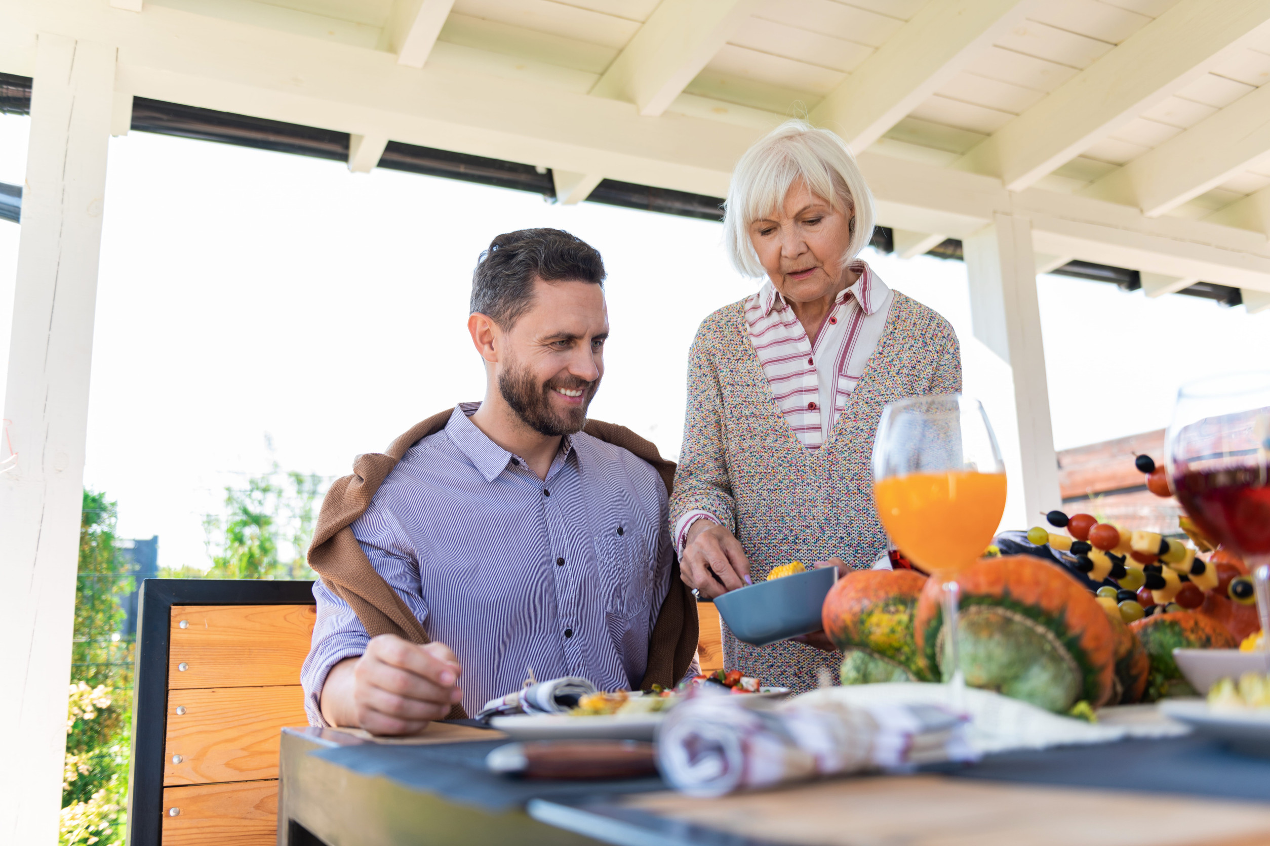 Healthy food. Cheerful male person expressing positivity while going to have dinner