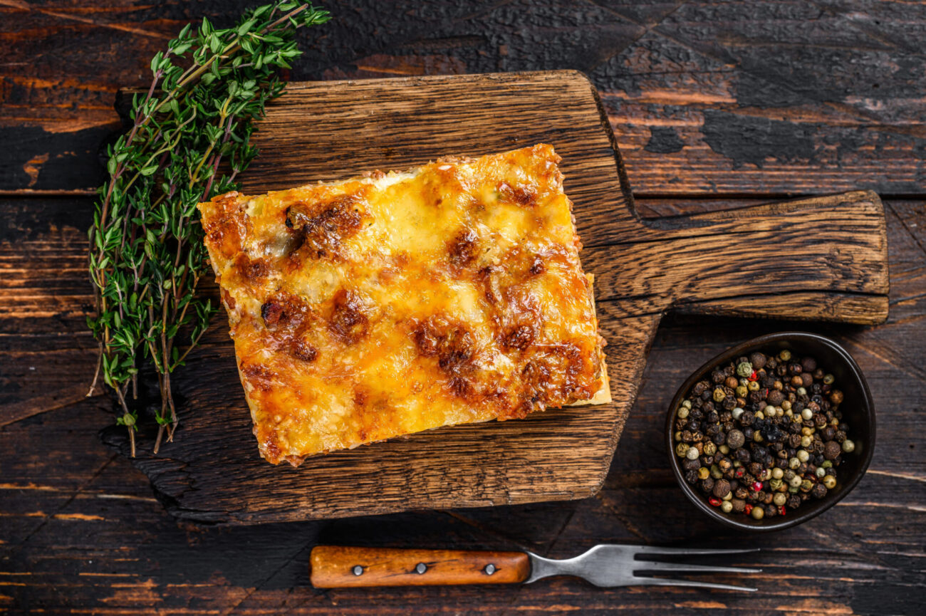 Italian Lasagna with bolognese sauce and mince beef meat. Image Credit: composterbox/ 123RF