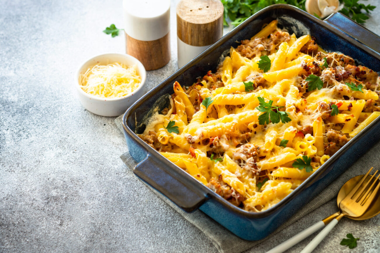 A deliciously baked pasta dish of tuna noodle casserole. Image Credit: nadianb/ 123RF