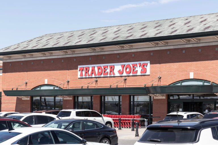 Indianapolis - Circa April 2023: Trader Joe's retail location. Trader Joe's is a chain of specialty grocery stores.