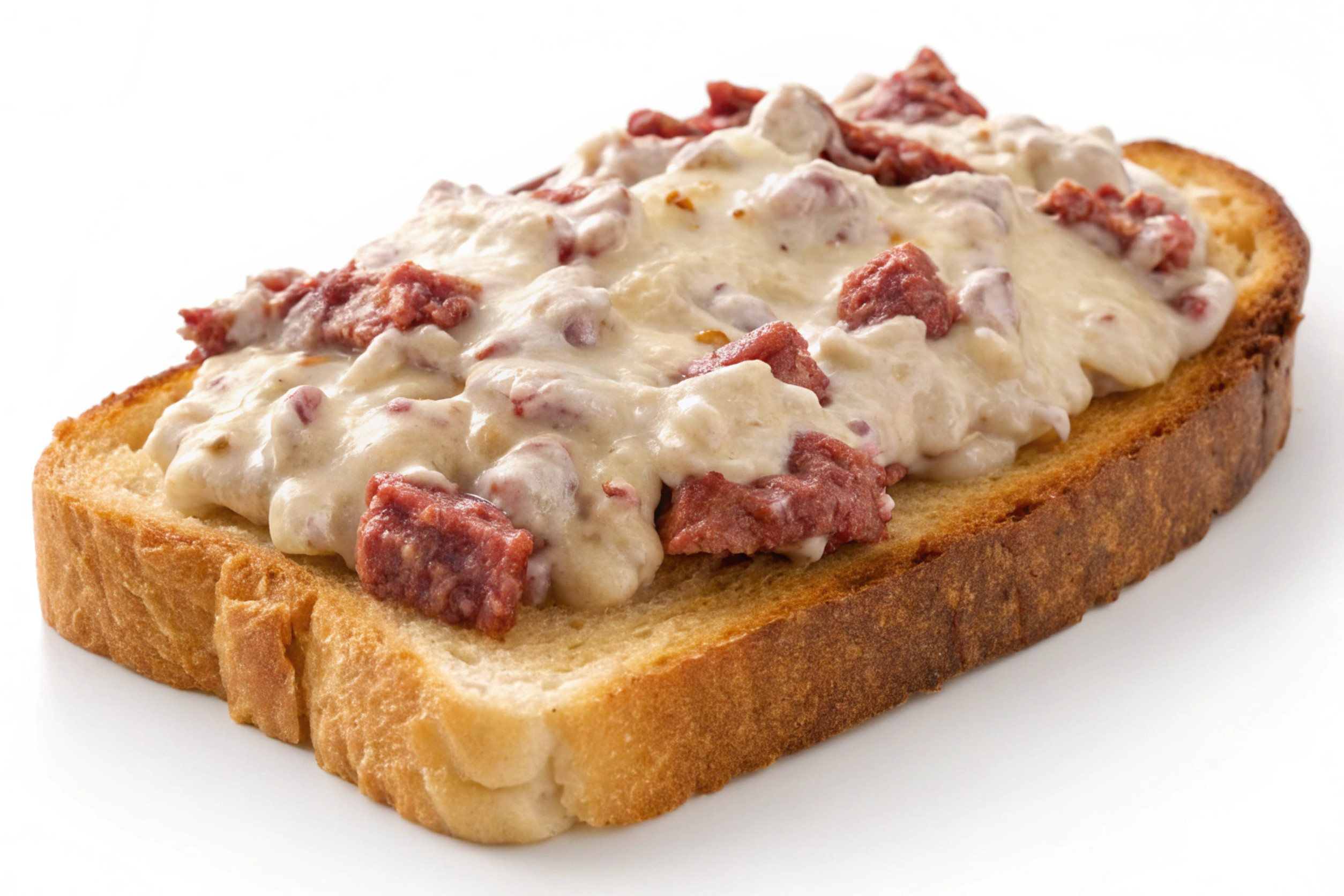 creamed chipped beef on toast, a classic comfort food, perfect for any time of day.