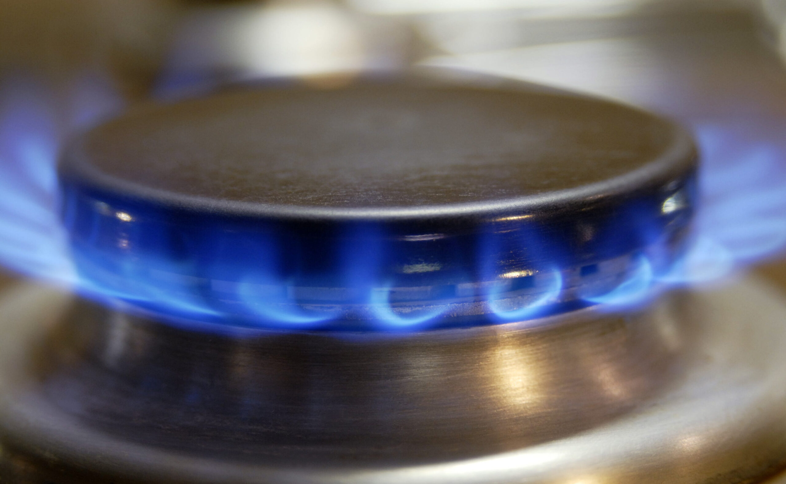 Flamme eines Gasherdes, Flame of a gas cooker