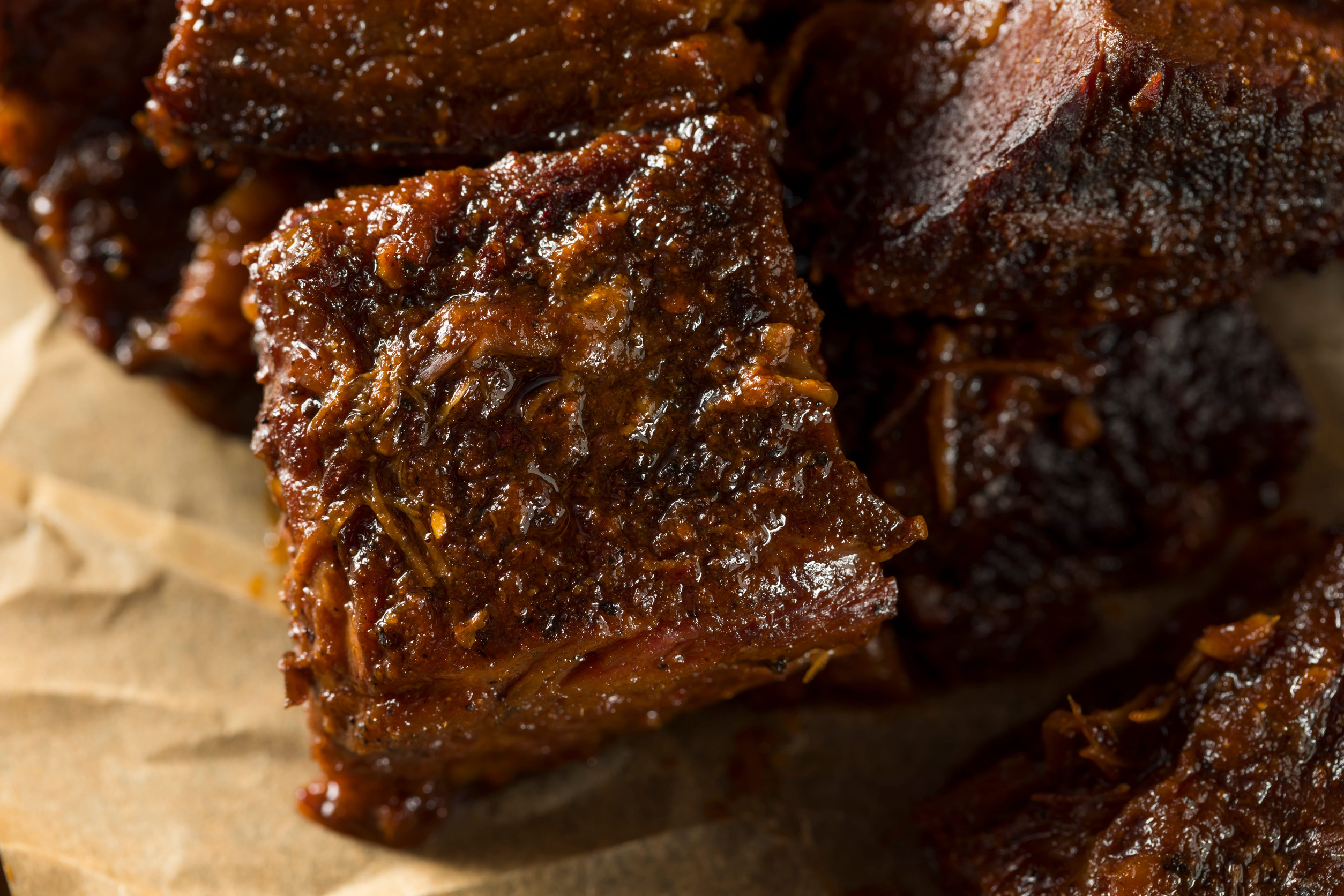 Slow Smoked Brisket Burnt Ends Barbecue with Sides