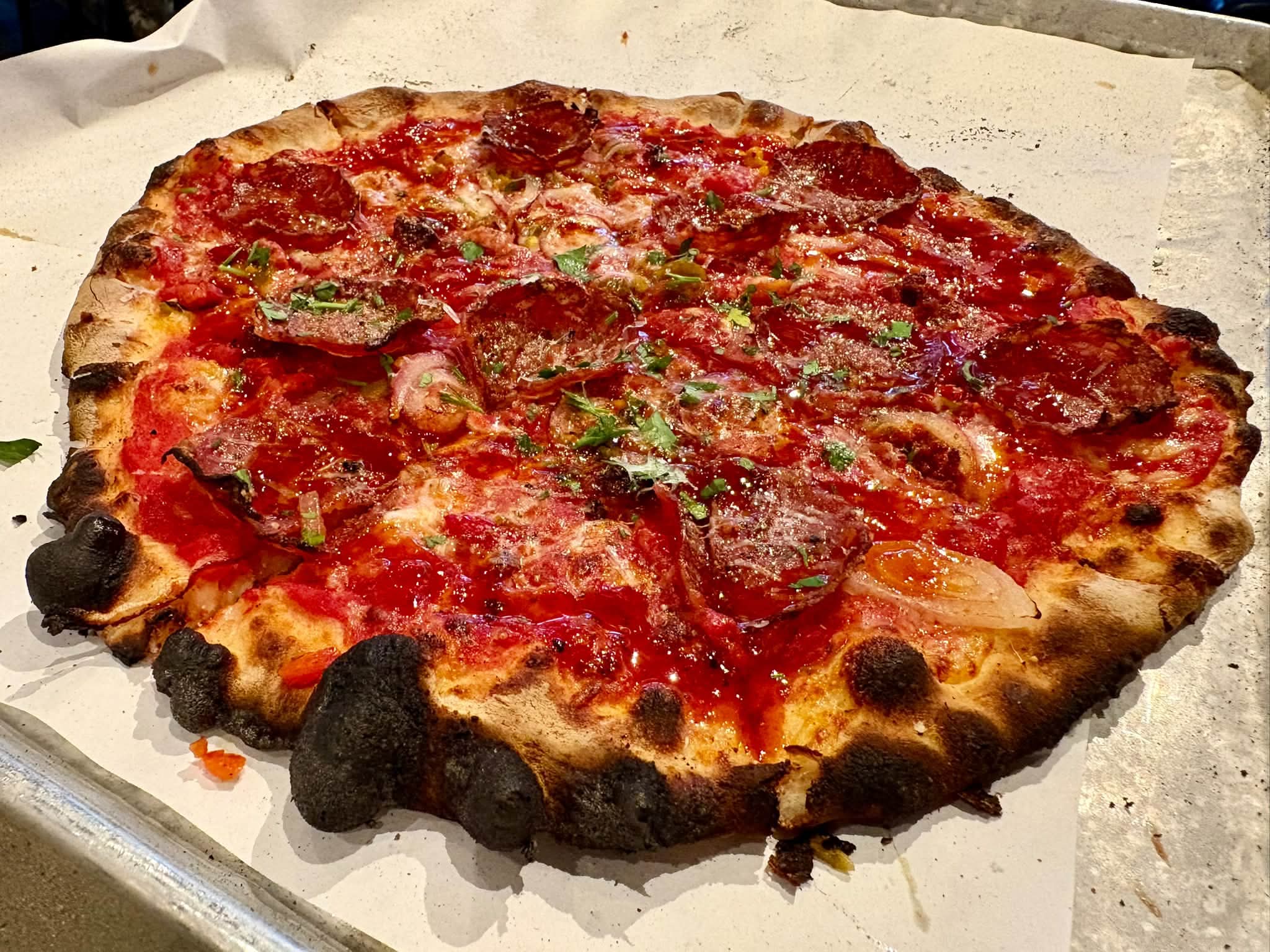 Sally&rsquo;s Apizza pizza