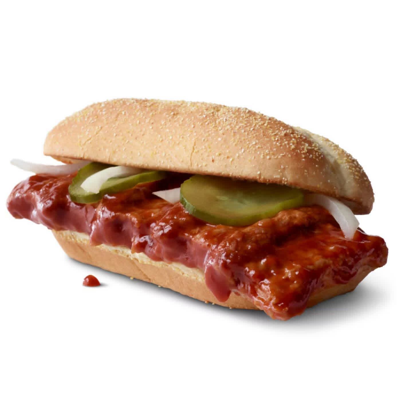 McDonald’s McRib sandwich