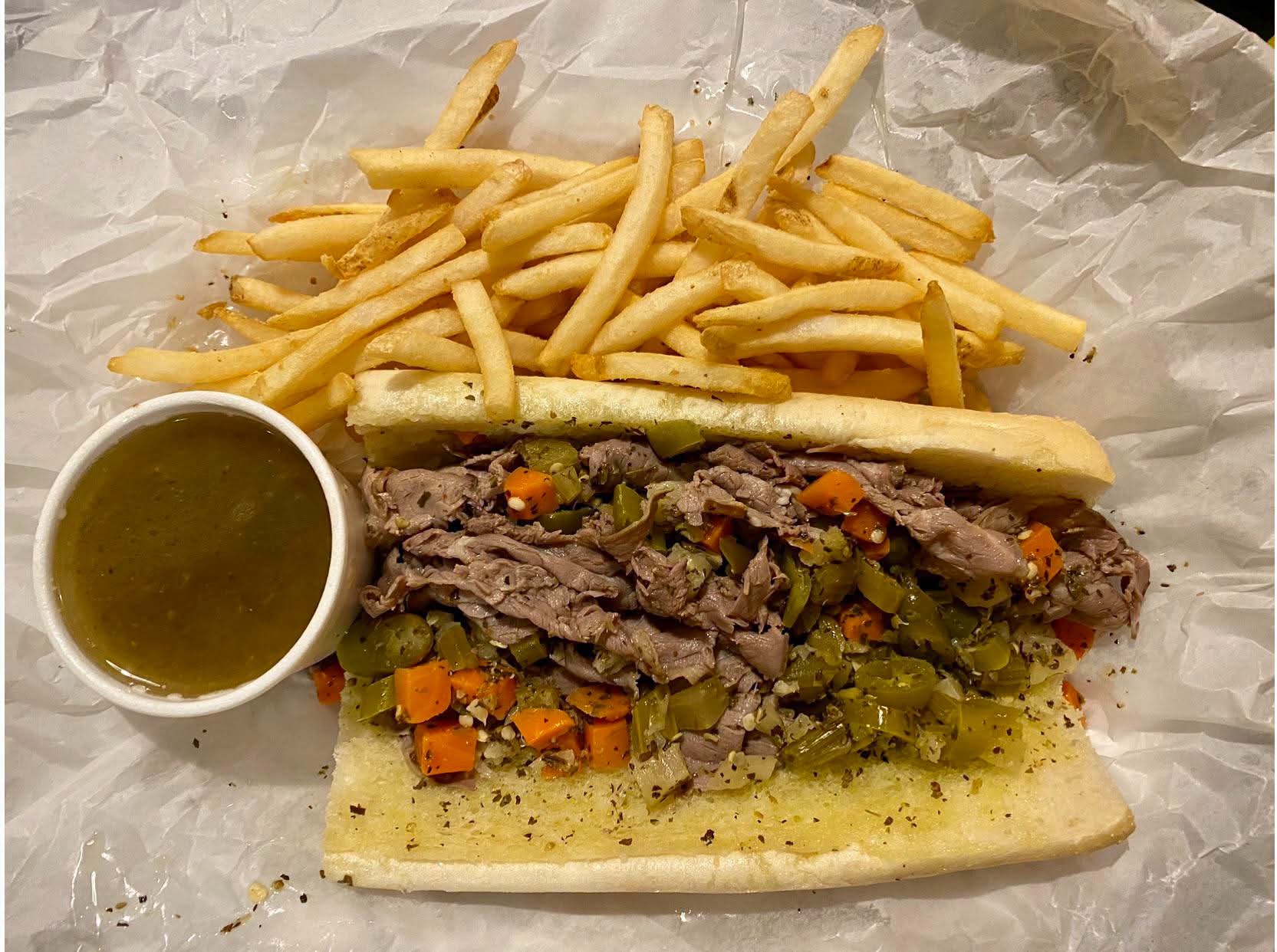 Chicago’s Italian Beef Sandwich and fries